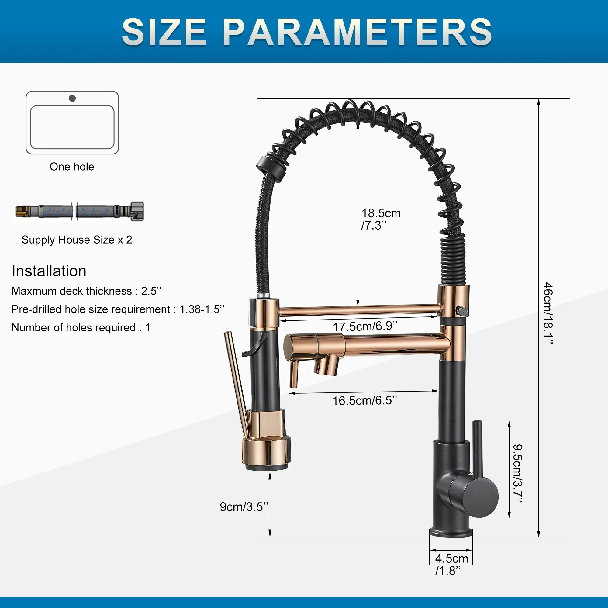 Pull-Out Kitchen Faucet – Single Handle Mixer Tap 4 Finishes