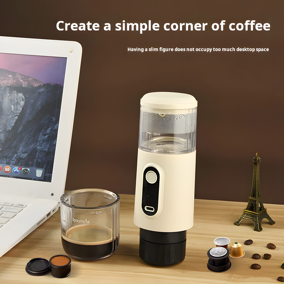 Portable Capsule Espresso Maker with Automatic Pump System