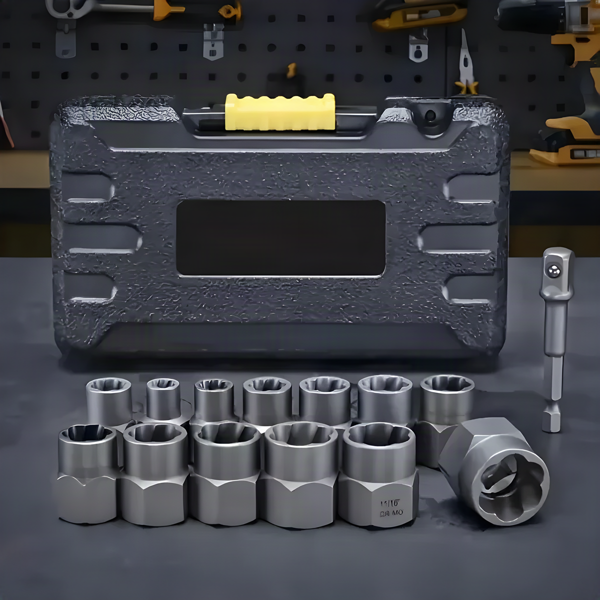 14-Piece Nut and Bolt Extractor Socket Set, 6.35 to 19 mm