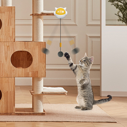 Clamp-On Hanging Ball Cat Toy for Cat Trees and Shelves