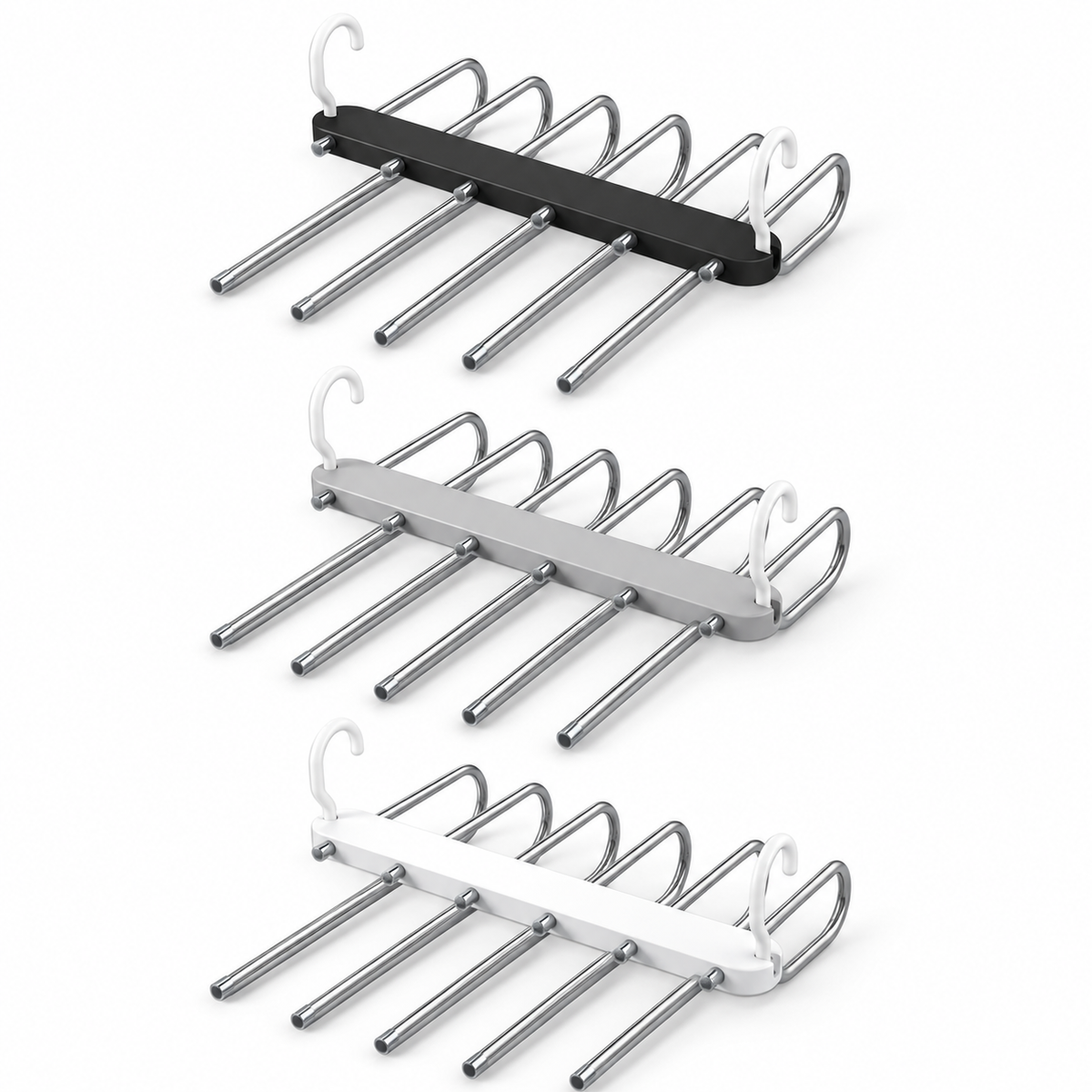 Space-Saving Folding Multi-Layer Trouser Hanger for Closets