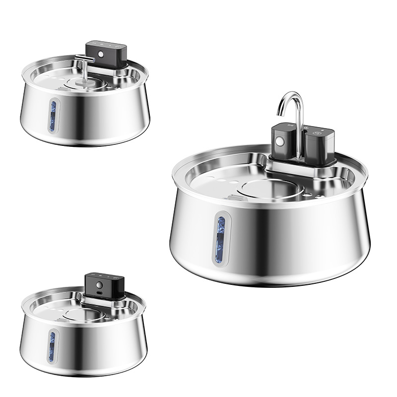 4L Stainless Steel Cat Water Fountain with Motion Sensor