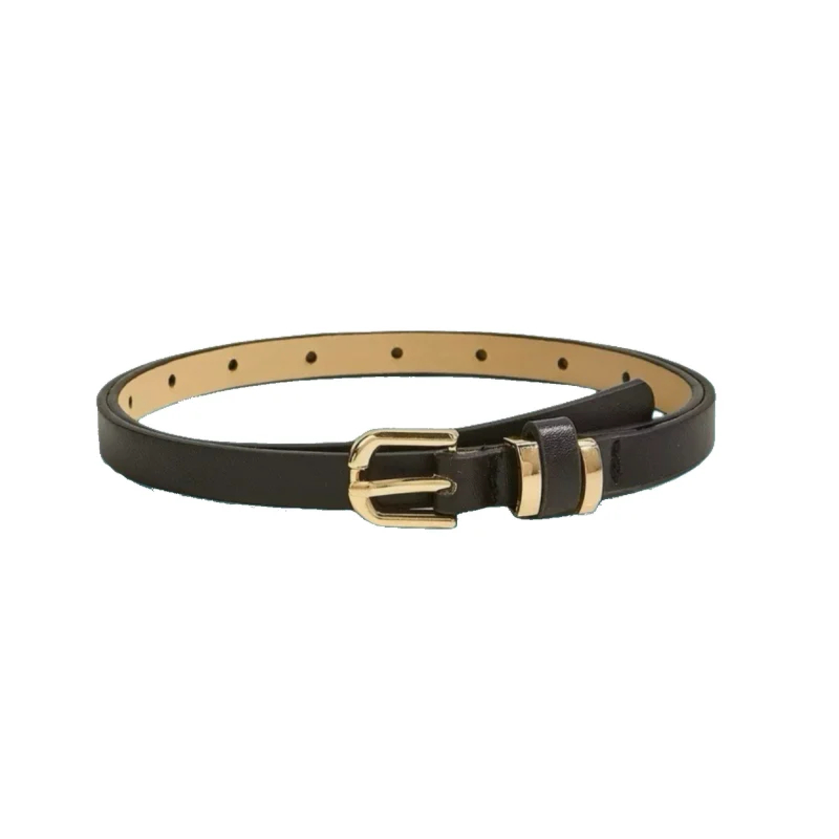 Slim Adjustable Buckle Belt in Leopard Print and Neutrals