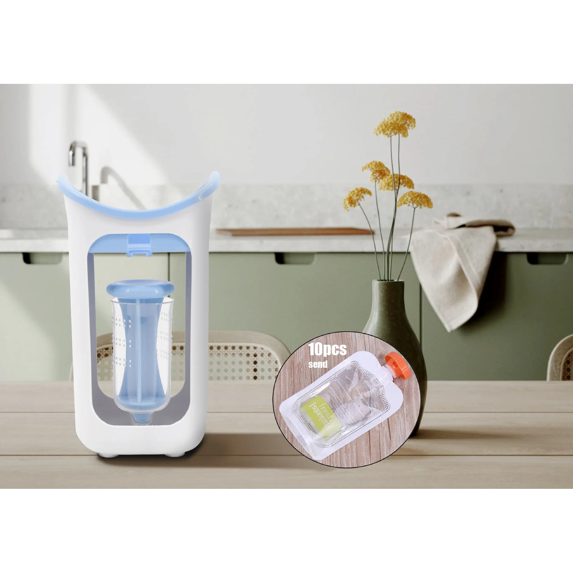 Reusable Fruit Puree Squeezer for Baby Feeding and Snack Prep