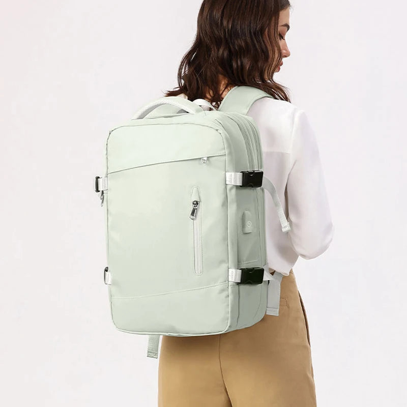 Expandable Travel Backpack with USB Port – Laptop Bag