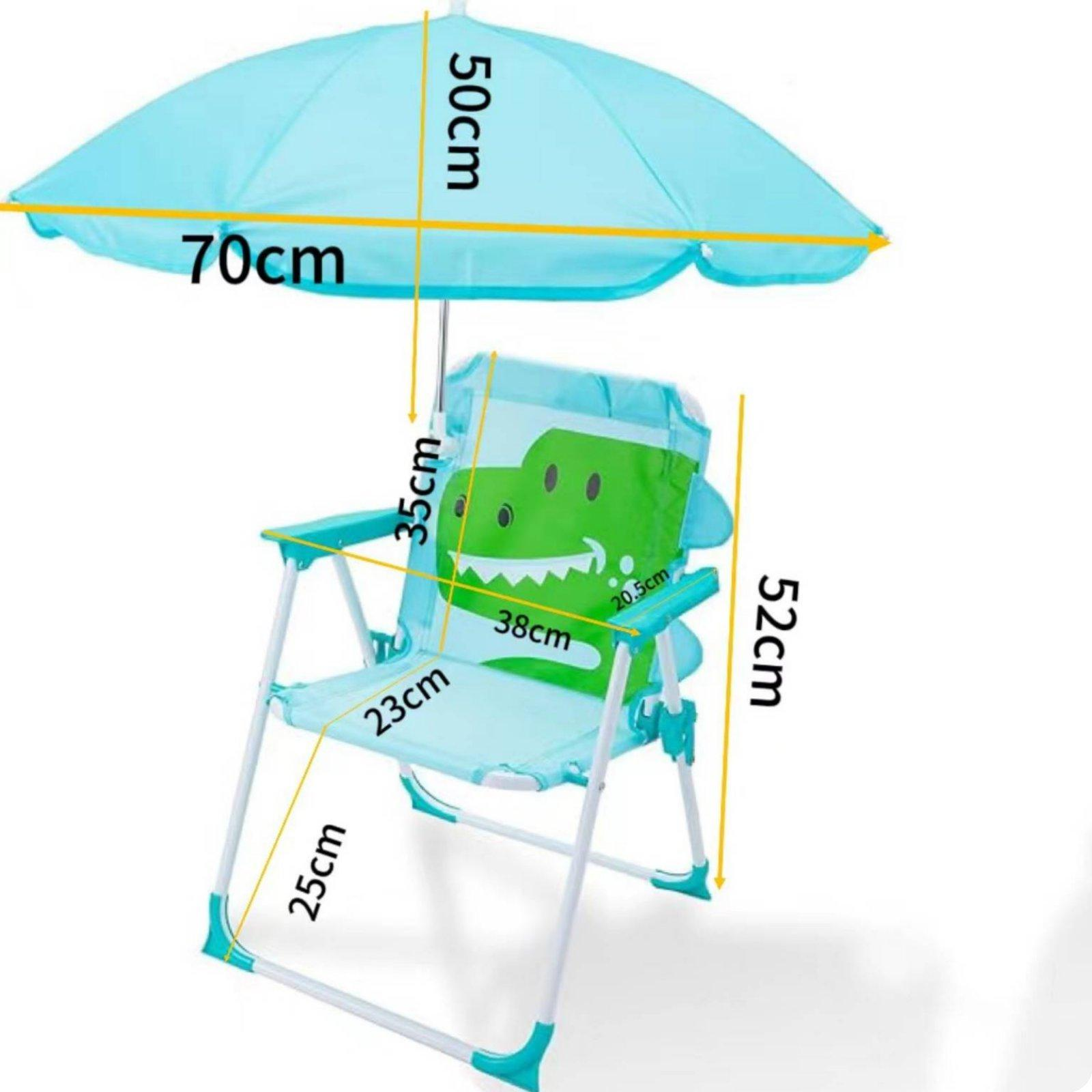 Folding Kids Chair Set Green Crocodile Portable Toddler