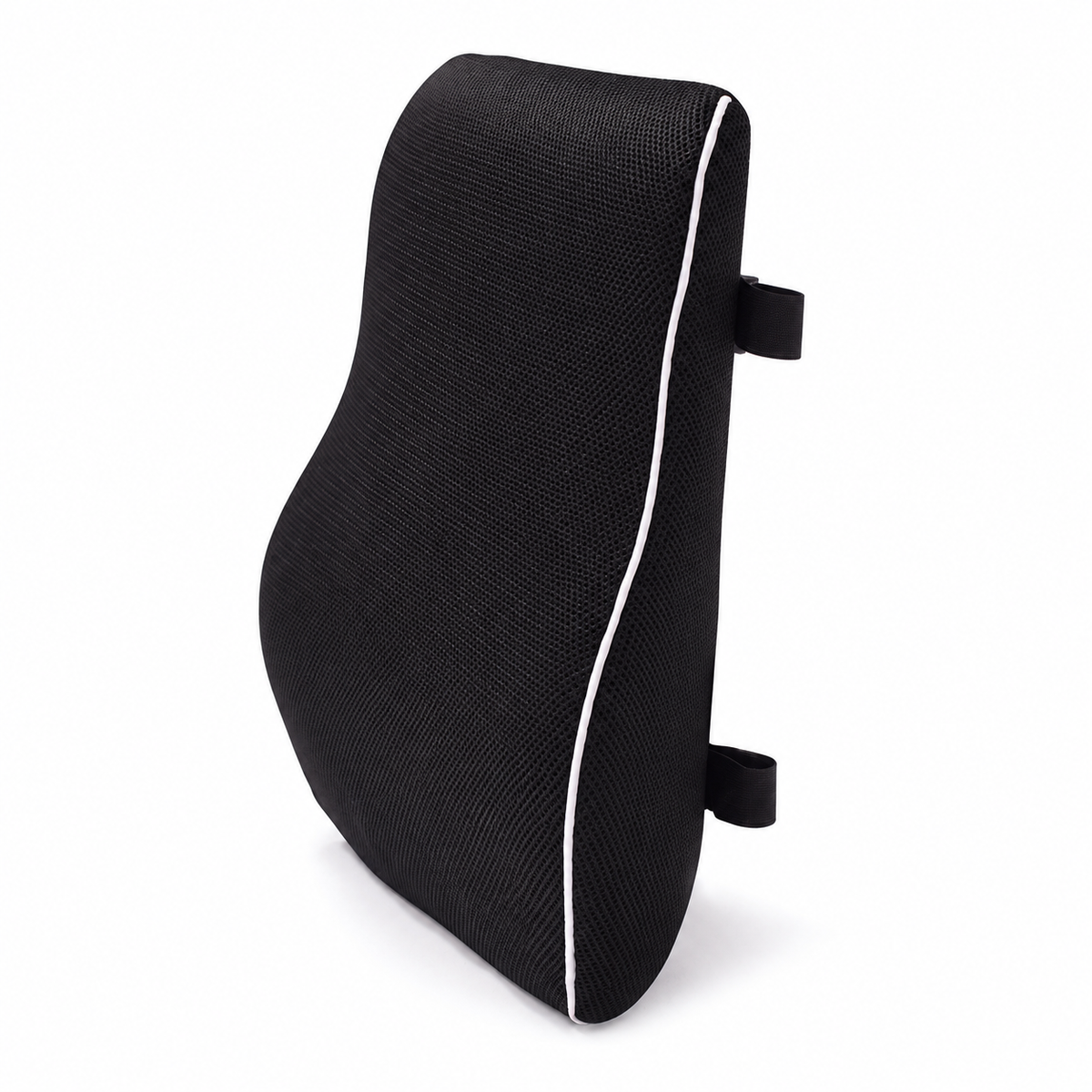 Contoured Memory Foam Lumbar Cushion with Chair Straps