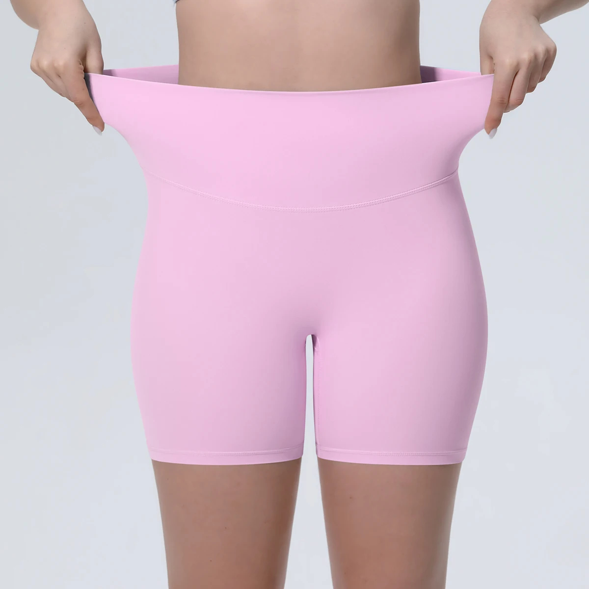 Women's High-Waist Biker Shorts with a Wide Stretch Waistband