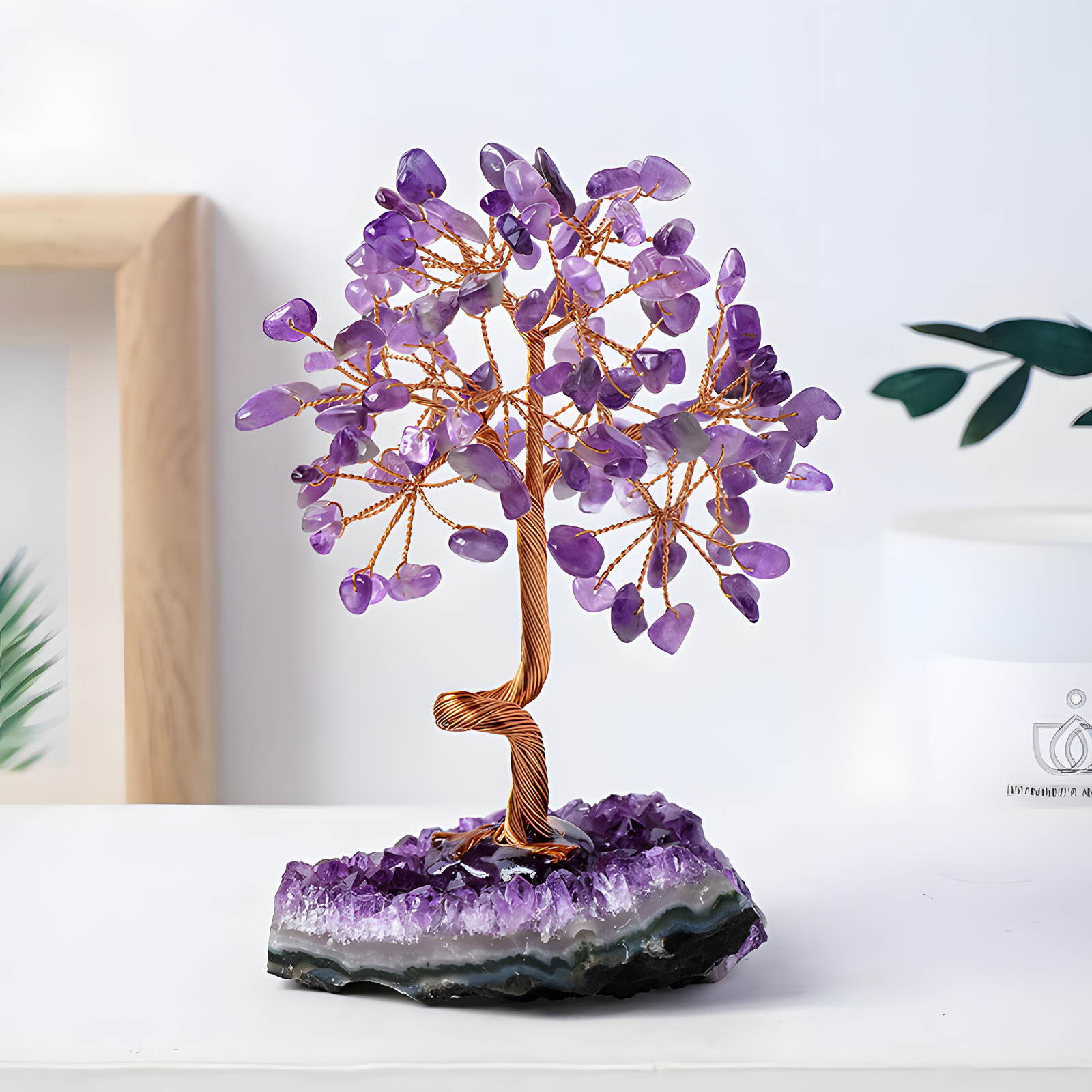 Amethyst Crystal Money Tree Handmade Copper Wire 3 Sizes