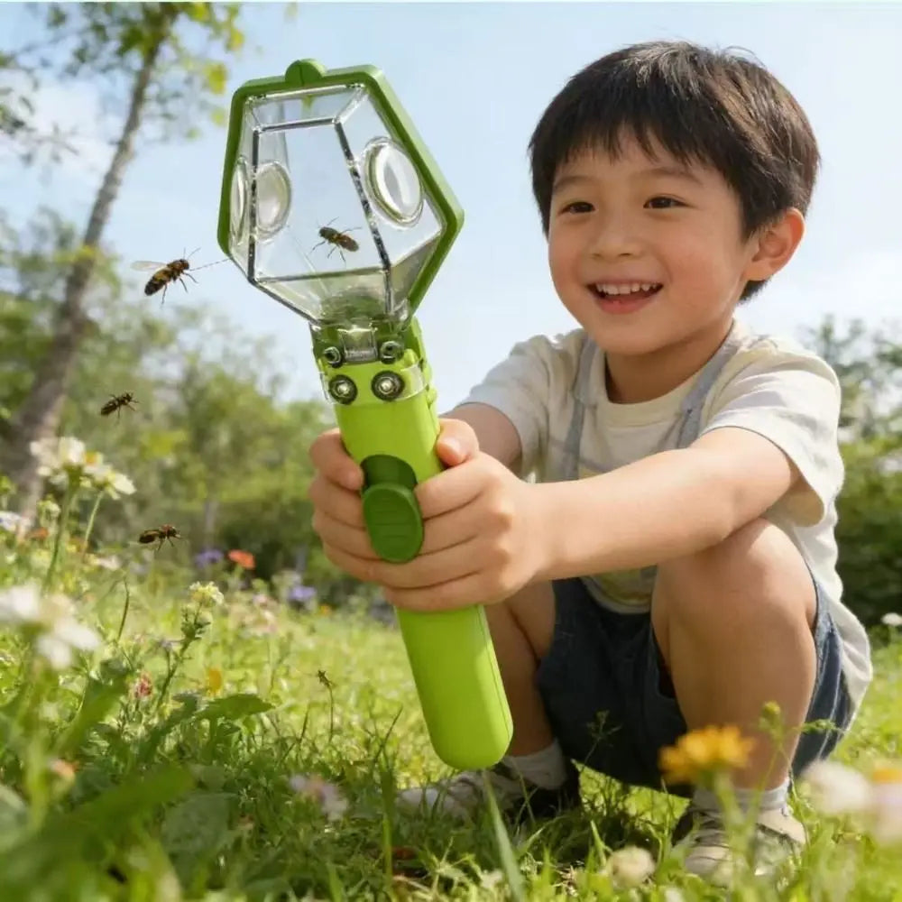 Kids Bug Catcher with Magnifying Lens – Portable Insect Viewer