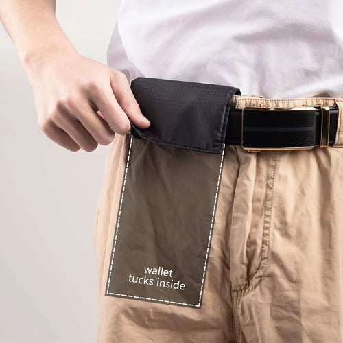 Anti-Theft Travel Waist Pouch RFID Blocking Hidden Belt