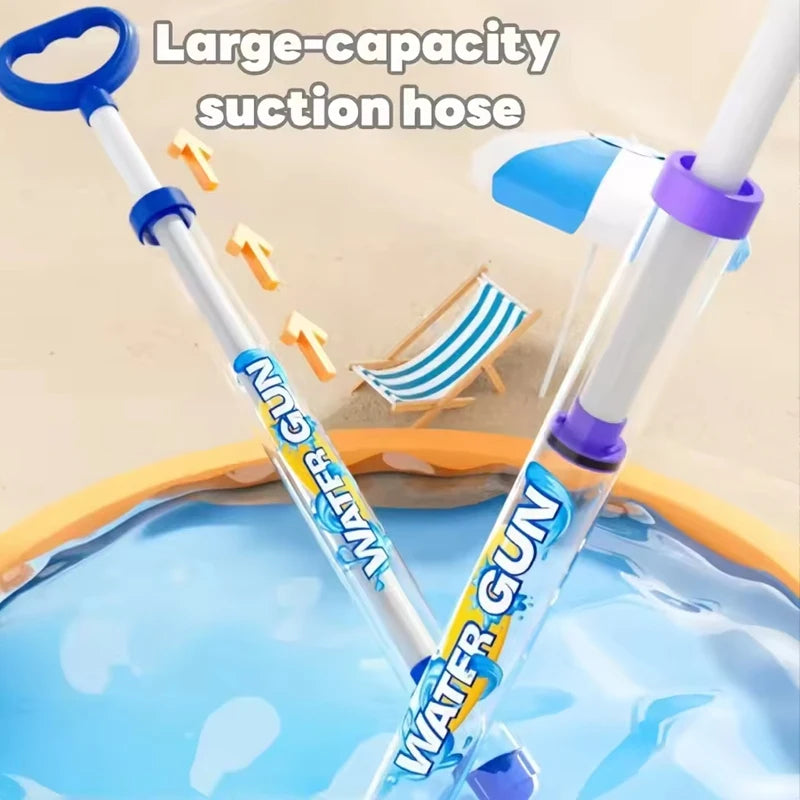 Kids Water Blaster Gun Pull-Action Outdoor Summer Toy 38cm