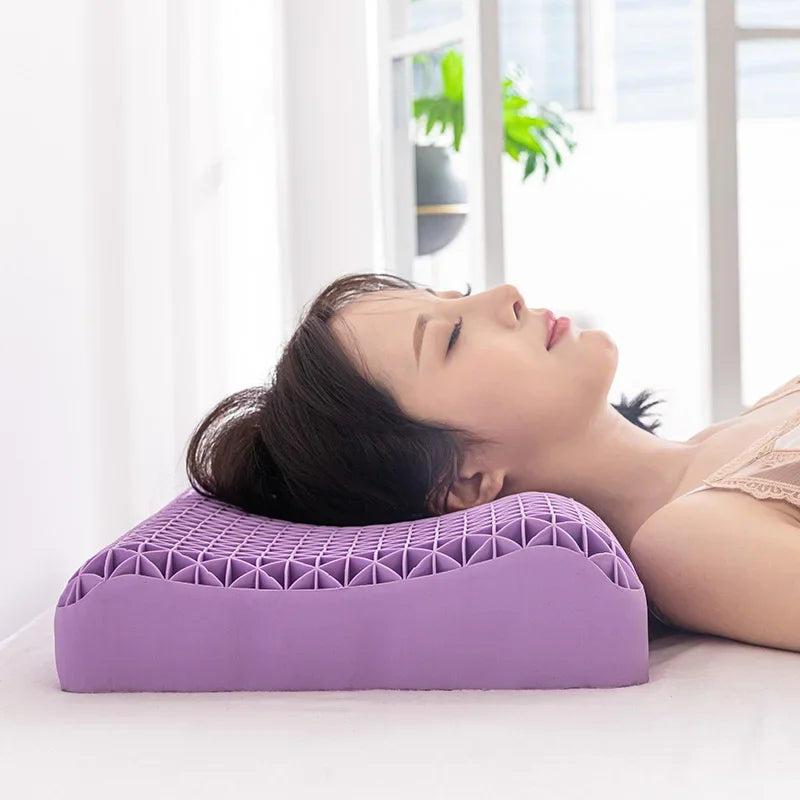 Breathable TPE Cervical Neck Pillow – Dual Height Support