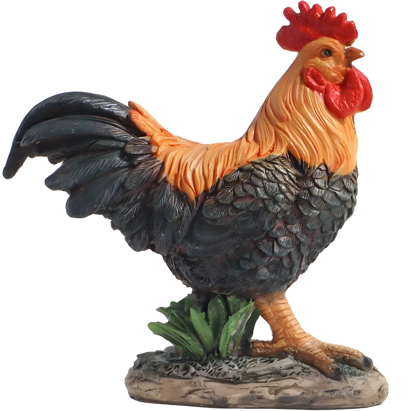 Farm Bird Garden Ornament Rooster or Hen with Chicks Decor