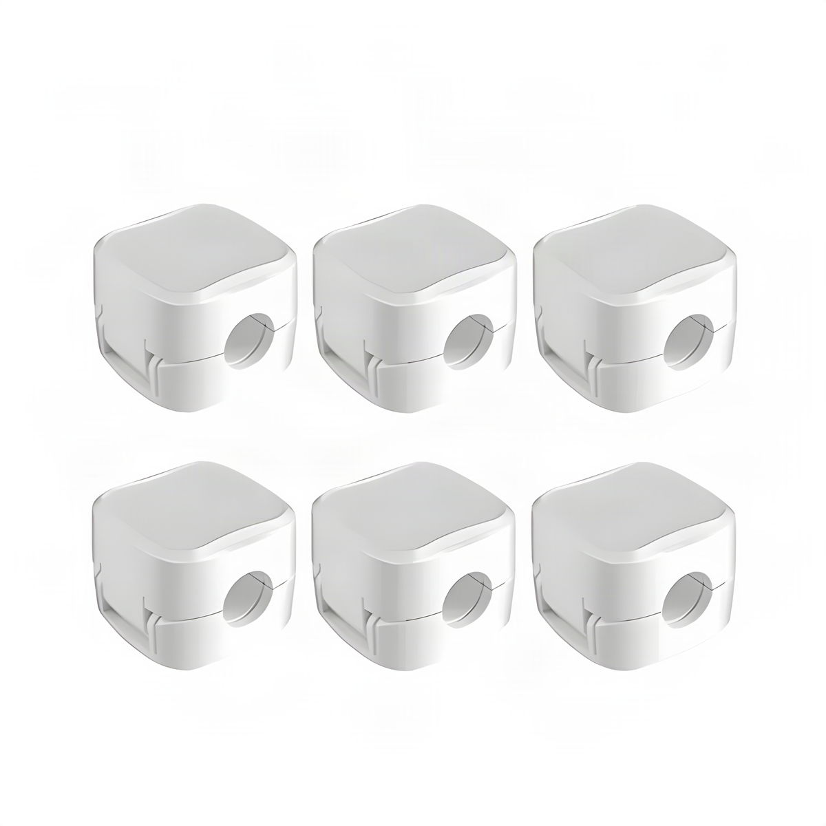 6-Pack Magnetic Cable Clips with Individual Adhesive Bases