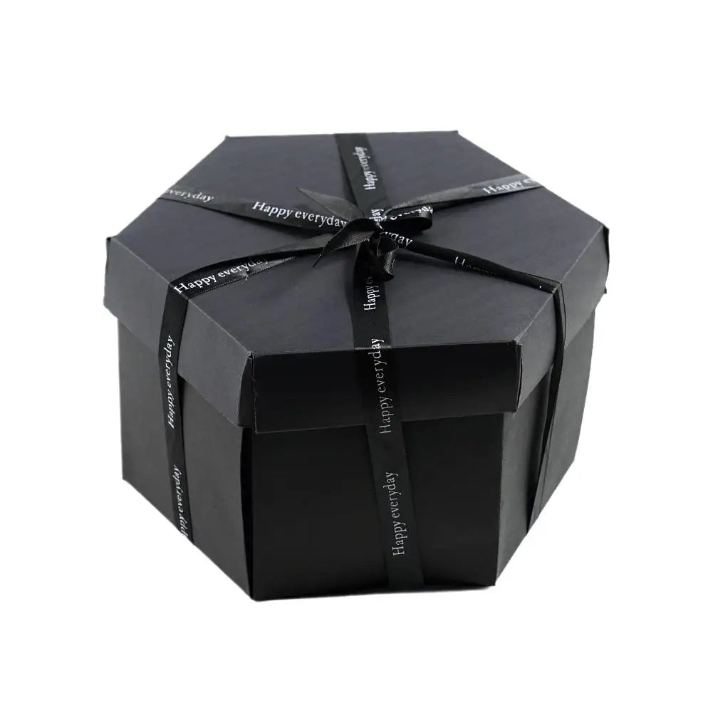 DIY Explosion Photo Gift Box with Layered Scrapbook Panels