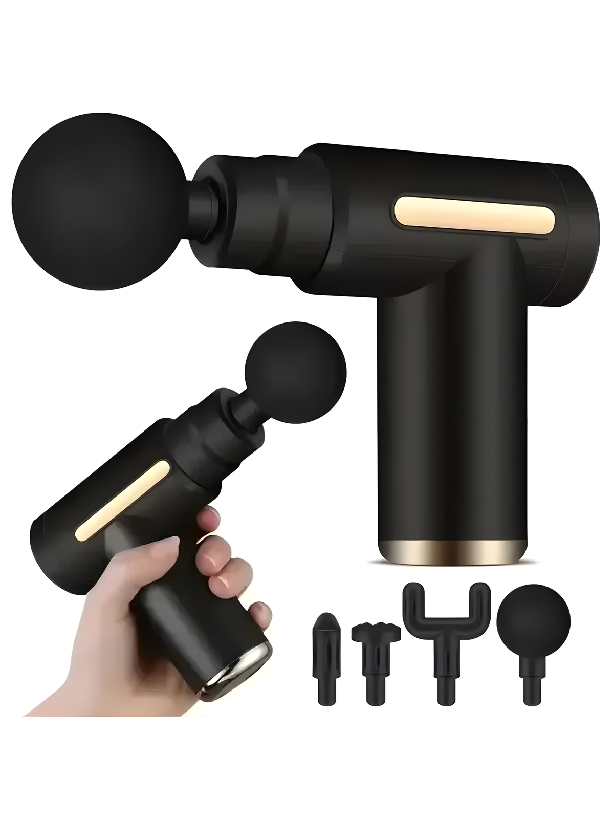 Portable Massage Gun Rechargeable with Interchangeable Heads