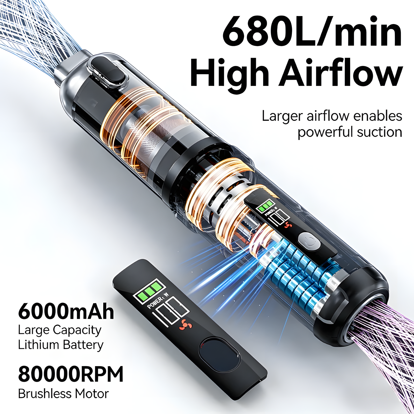 Cordless Handheld Vacuum & Blower with Inflator – 4-in-1