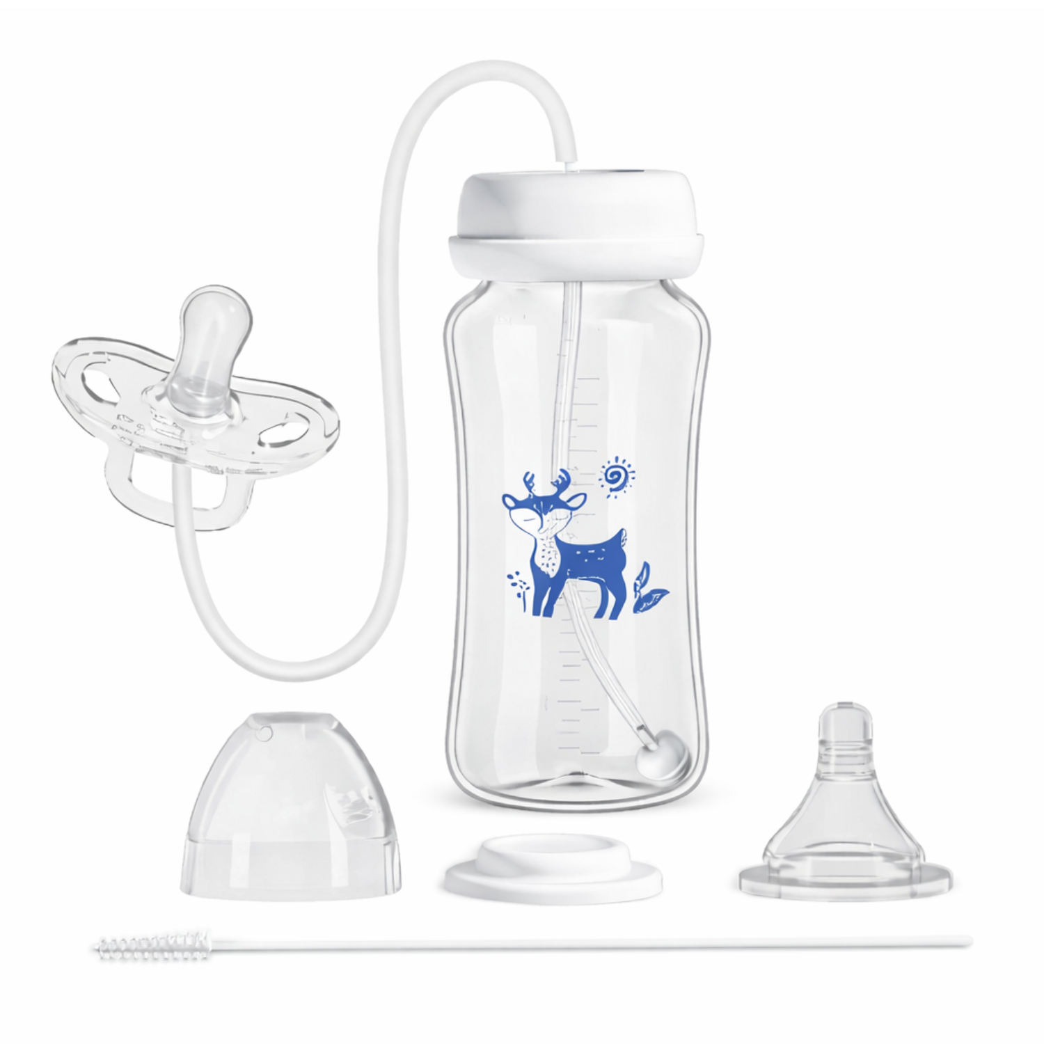 3-in-1 Anti-Colic Baby Bottle 300ml - Hands-Free Gravity Ball Design - TradixPro