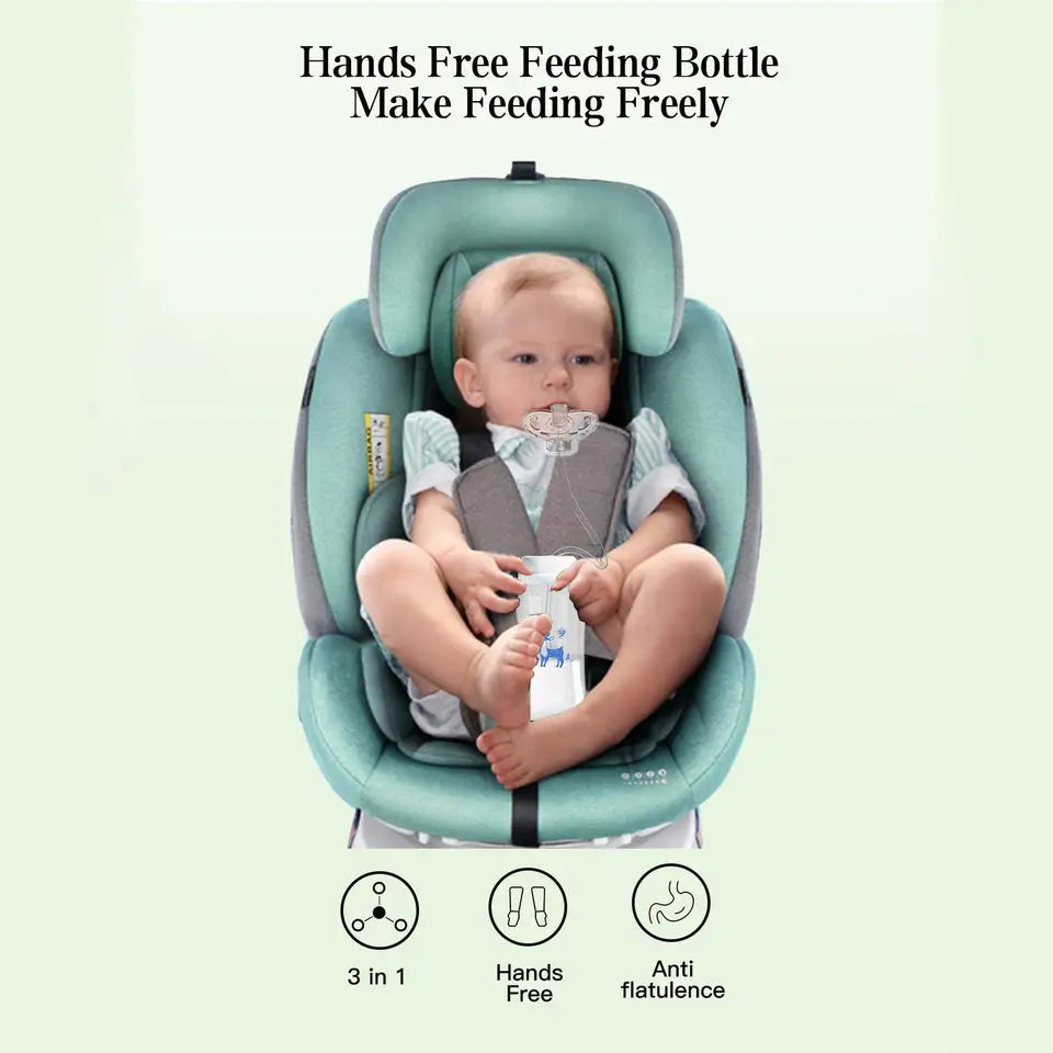 3-in-1 Anti-Colic Baby Bottle 300ml - Hands-Free Gravity Ball Design - TradixPro