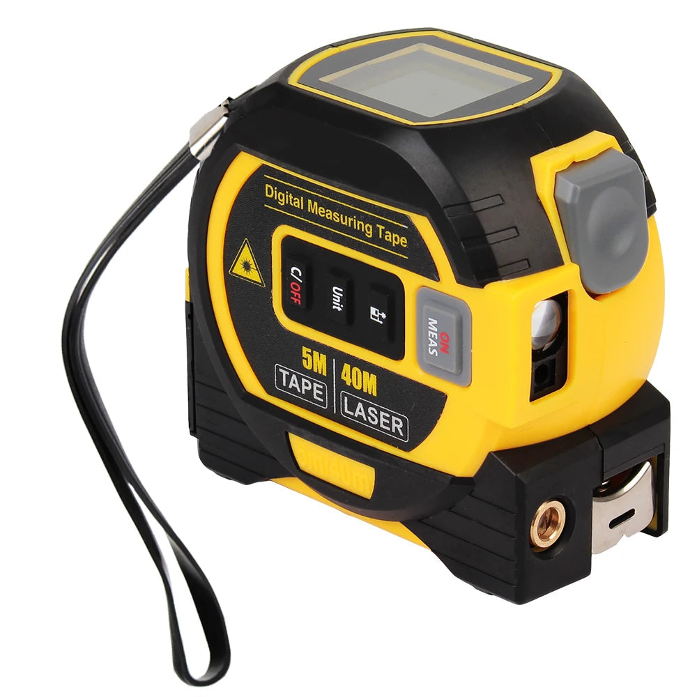 3-in-1 Laser Measure Tape - Digital Distance Meter with LCD Display - TradixPro