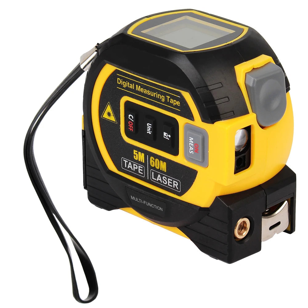 3-in-1 Laser Measure Tape - Digital Distance Meter with LCD Display - TradixPro