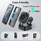 3-in-1 Magnetic Wireless Charger Station for iPhone, Watch & AirPods - TradixPro