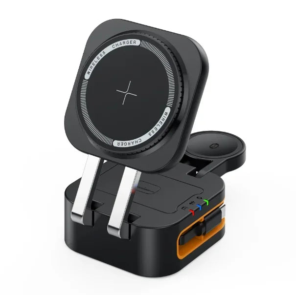 3-in-1 Magnetic Wireless Charger Station for iPhone, Watch & AirPods - TradixPro