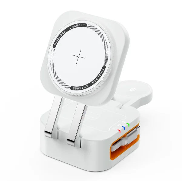 3-in-1 Magnetic Wireless Charger Station for iPhone, Watch & AirPods - TradixPro