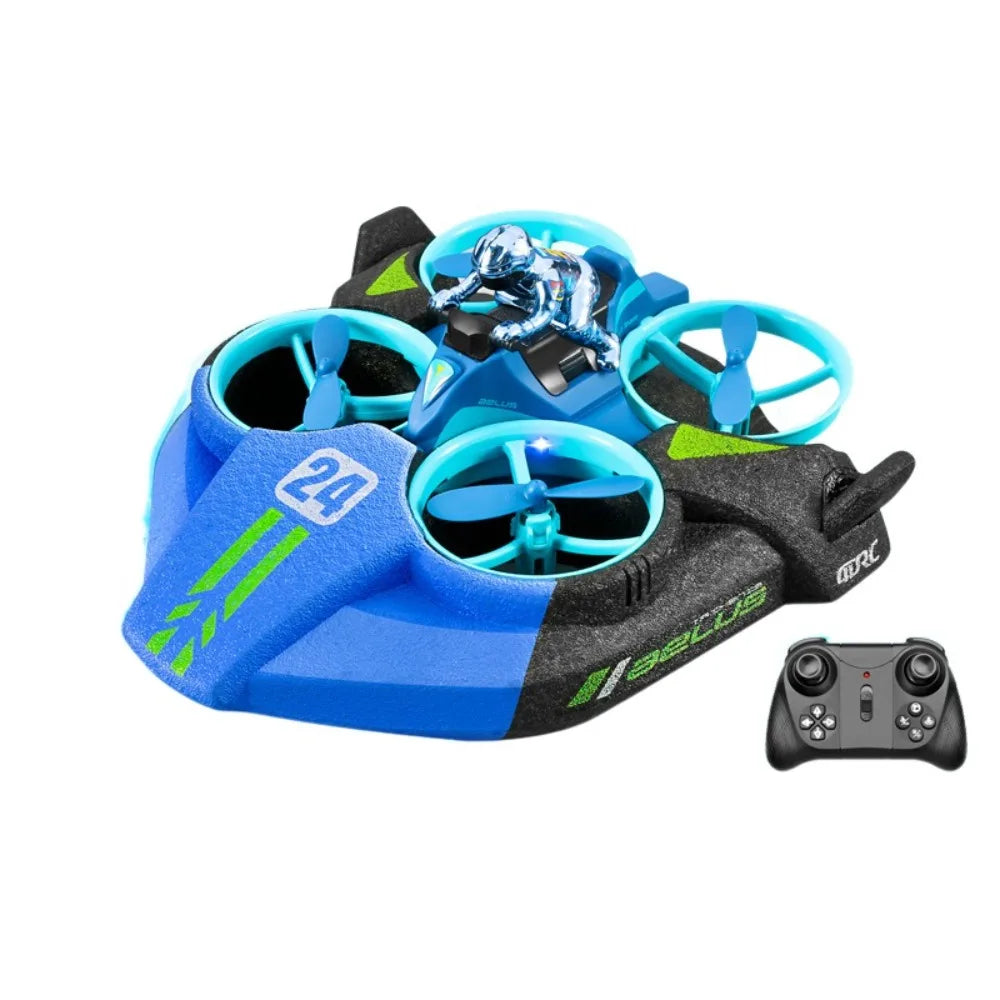 3-in-1 Mini RC Drone - Transforming Air, Land & Water Remote Control Toy - TradixPro