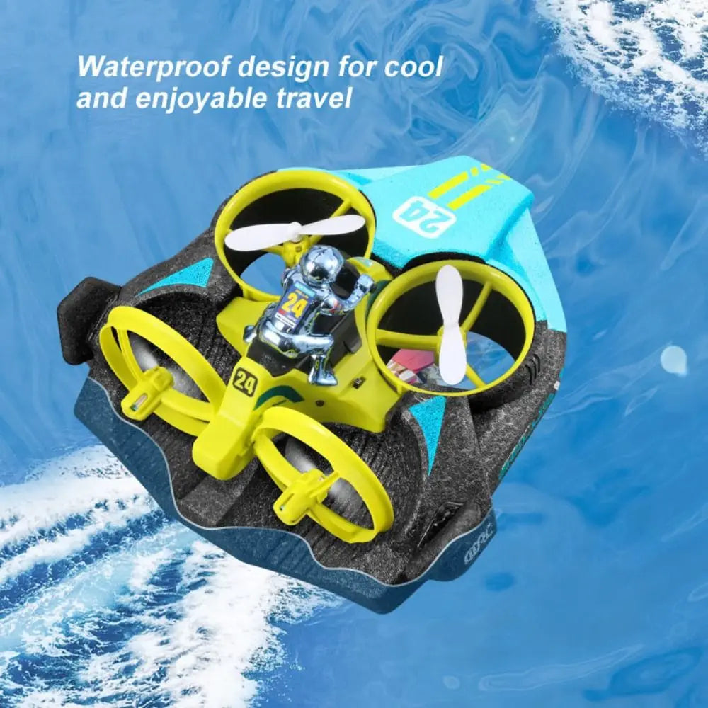 3-in-1 Mini RC Drone - Transforming Air, Land & Water Remote Control Toy - TradixPro