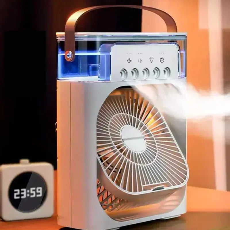 3-in-1 Portable Air Cooler Fan, Humidifier & LED Light