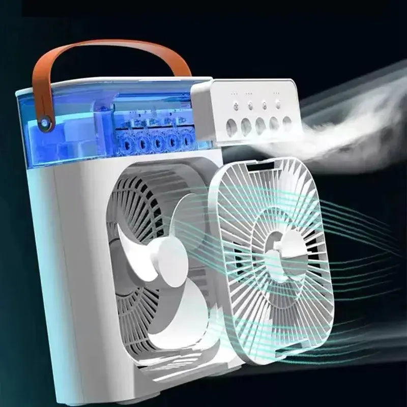 3-in-1 Portable Air Cooler Fan, Humidifier & LED Light
