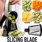 3-in-1 Rotary Cheese Grater & Vegetable Slicer - TradixPro