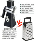 3-in-1 Rotary Cheese Grater & Vegetable Slicer - TradixPro