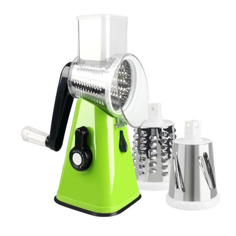3-in-1 Rotary Cheese Grater & Vegetable Slicer - TradixPro