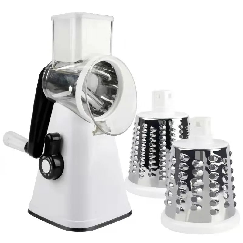 3-in-1 Rotary Cheese Grater & Vegetable Slicer - TradixPro