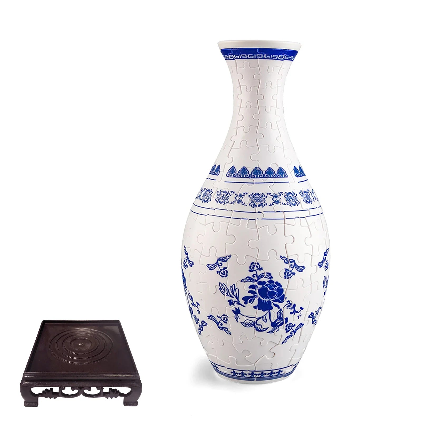 3D Vase Puzzle - 160 Pieces Functional Flower Vase with Stand - TradixPro