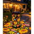 Solar Sunflower Projection Lantern with Hanging Outdoor Light