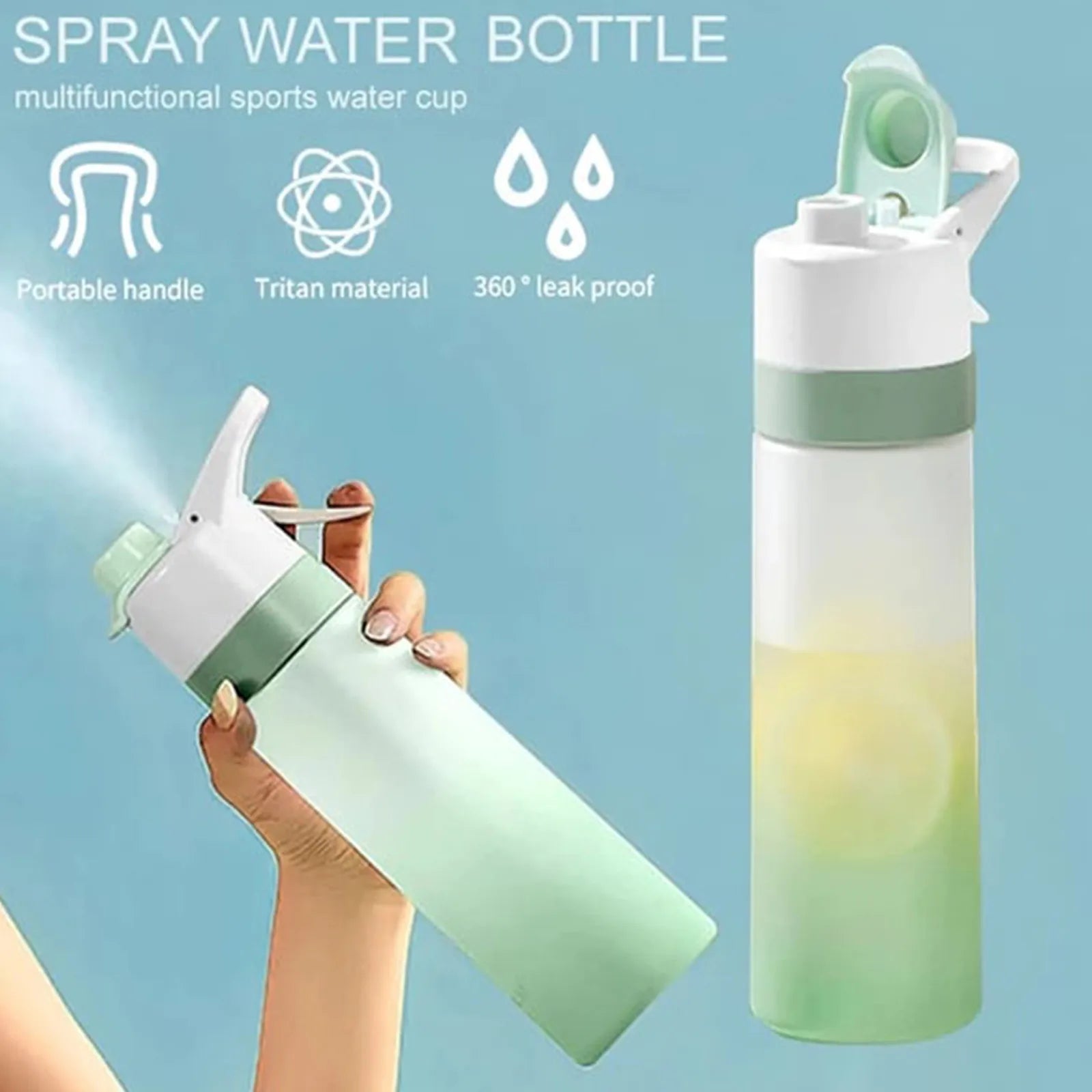 2-in-1 Spray Water Bottle with Mist – Sports & Outdoor Hydration