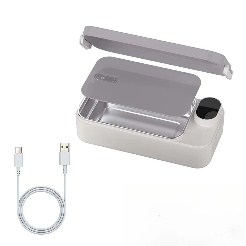 Electric Heated Lunch Box USB Rechargeable 900ml Stainless Steel