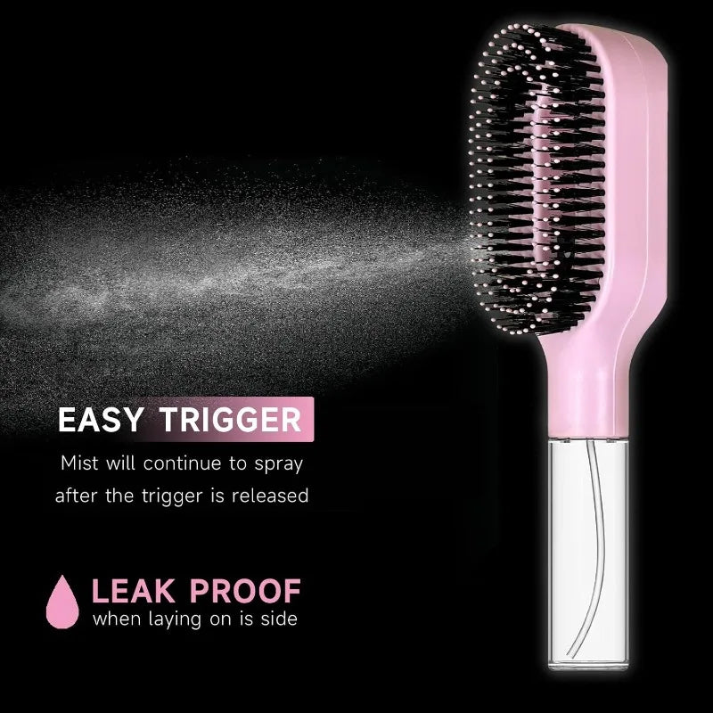 2-in-1 Mist Spray Detangling Hair Brush Anti-Static