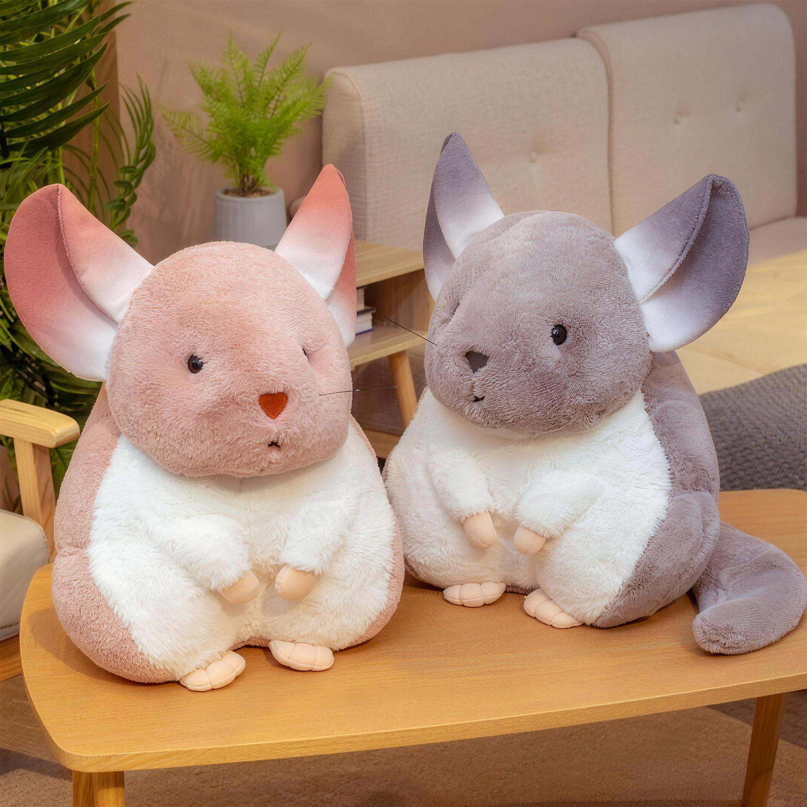 Chubby Chinchilla Plush Toy - Soft Stuffed Animal 3 Sizes