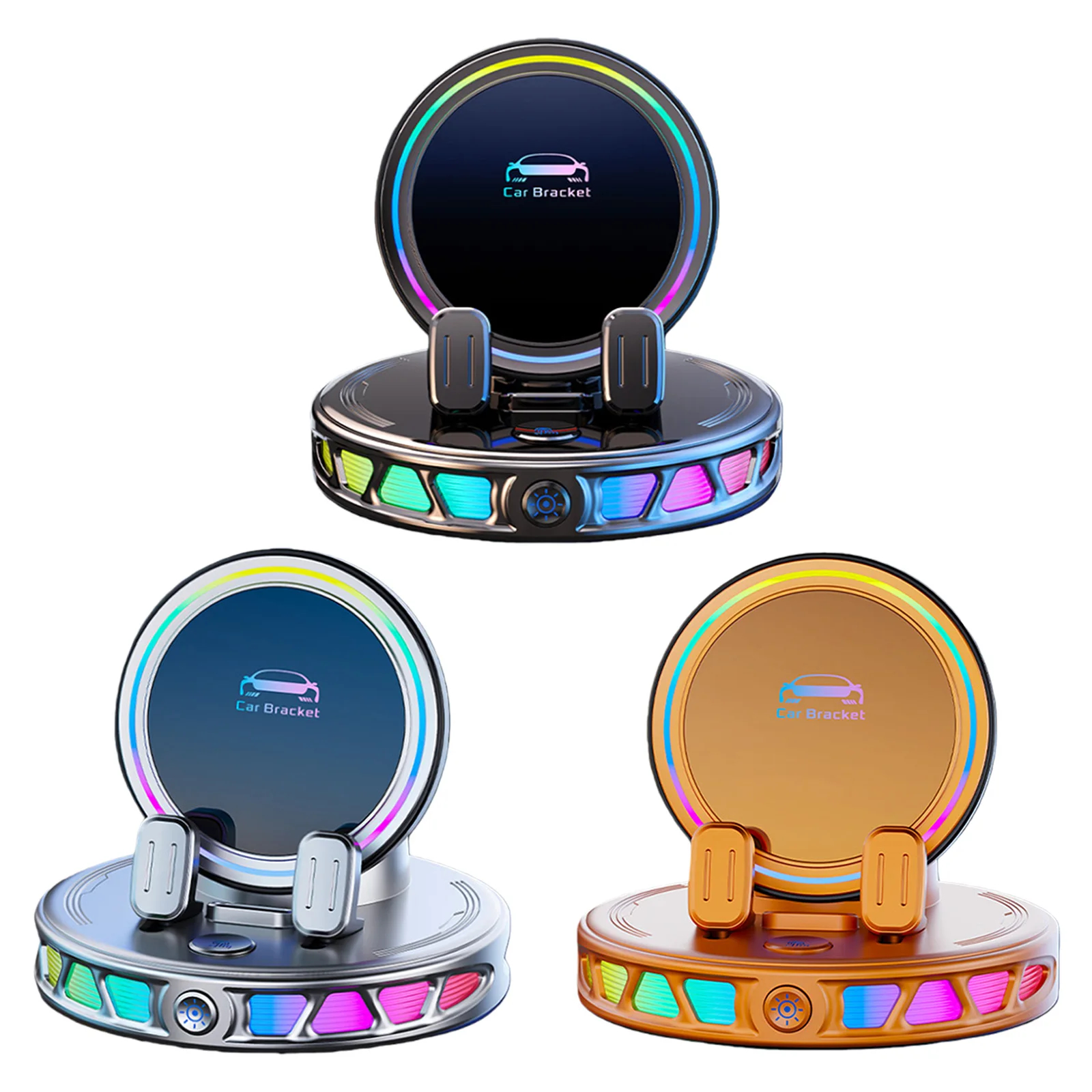 Car Phone Holder Dashboard Mount Adjustable Grip 3 Colors
