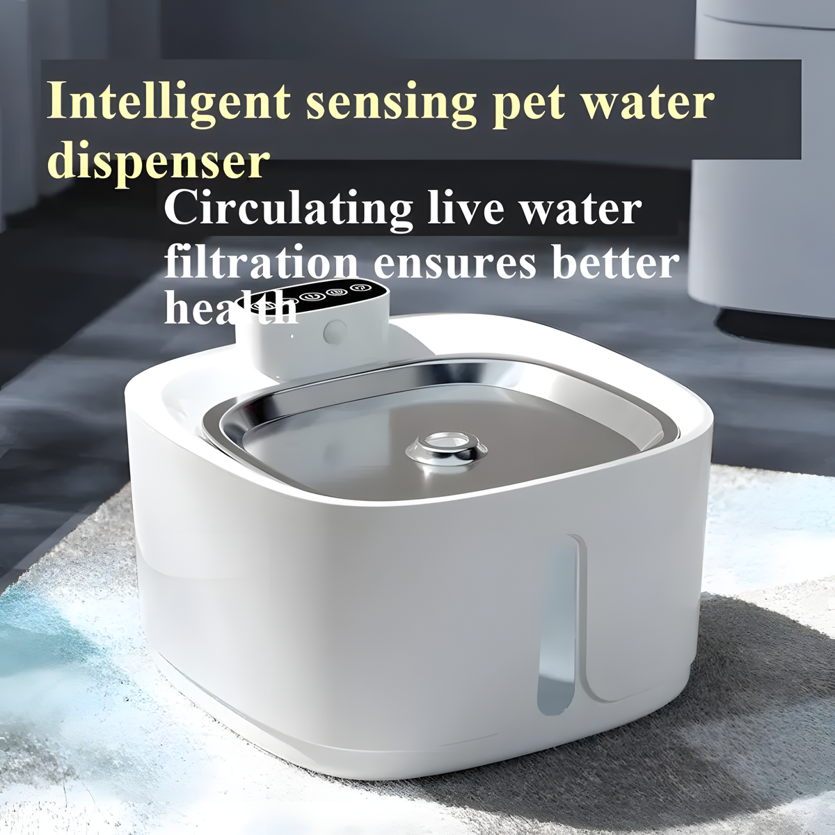 Pet Water Fountain with ABS and Stainless Steel Style Options