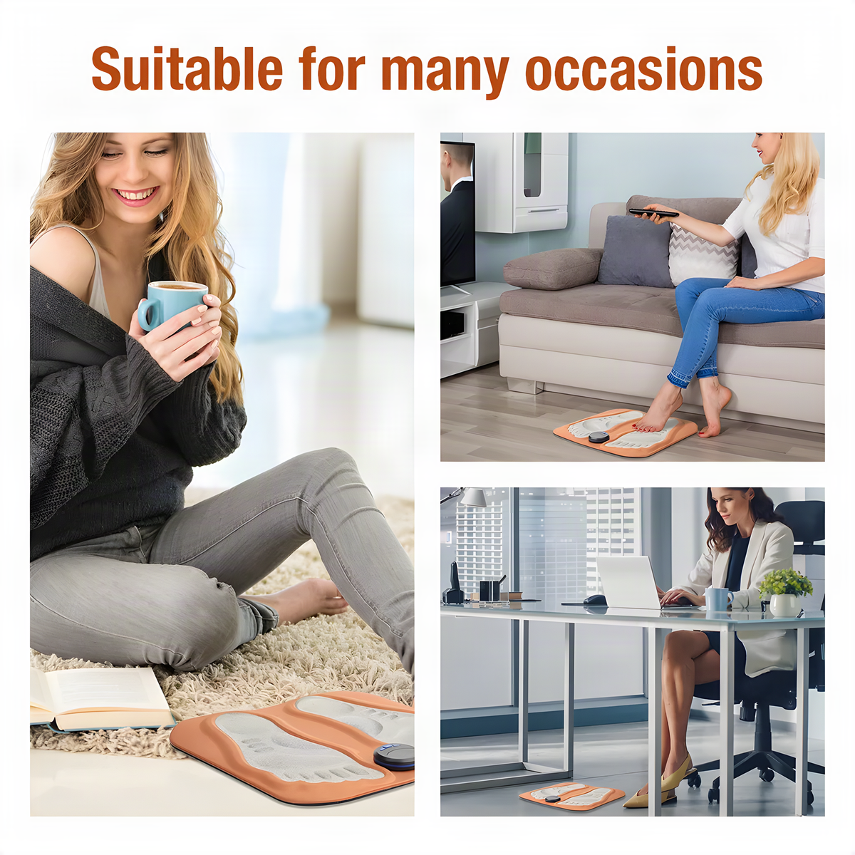 EMS Foot Massage Mat with Six Modes and 15 Intensity Levels