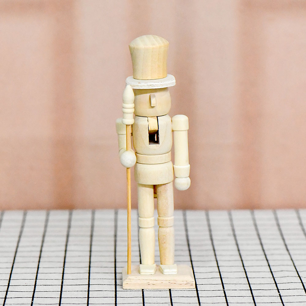 Wooden Nutcracker Puppet DIY Craft Kit Handmade Decor