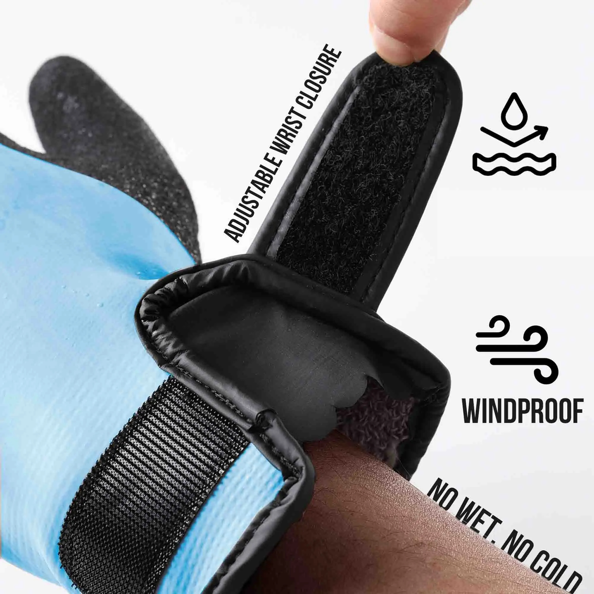 Fleece-Lined Winter Work Gloves with Adjustable Wrist Straps