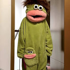 Quirky Clownfish Onesie with Oversized Hood - Cozy Monster Pajamas - TradixPro