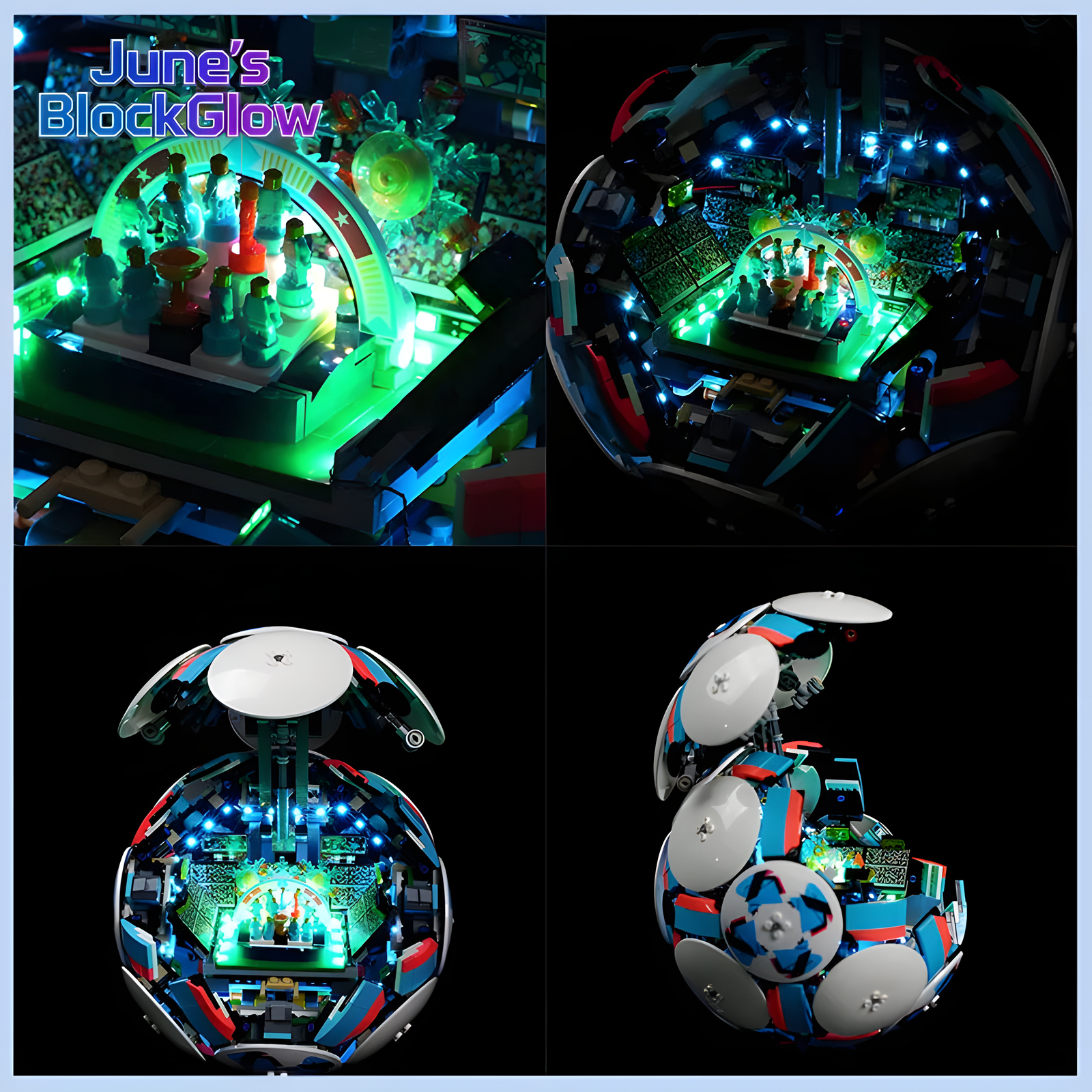 Light-Up Soccer Ball Building Set LED Display Model Kit